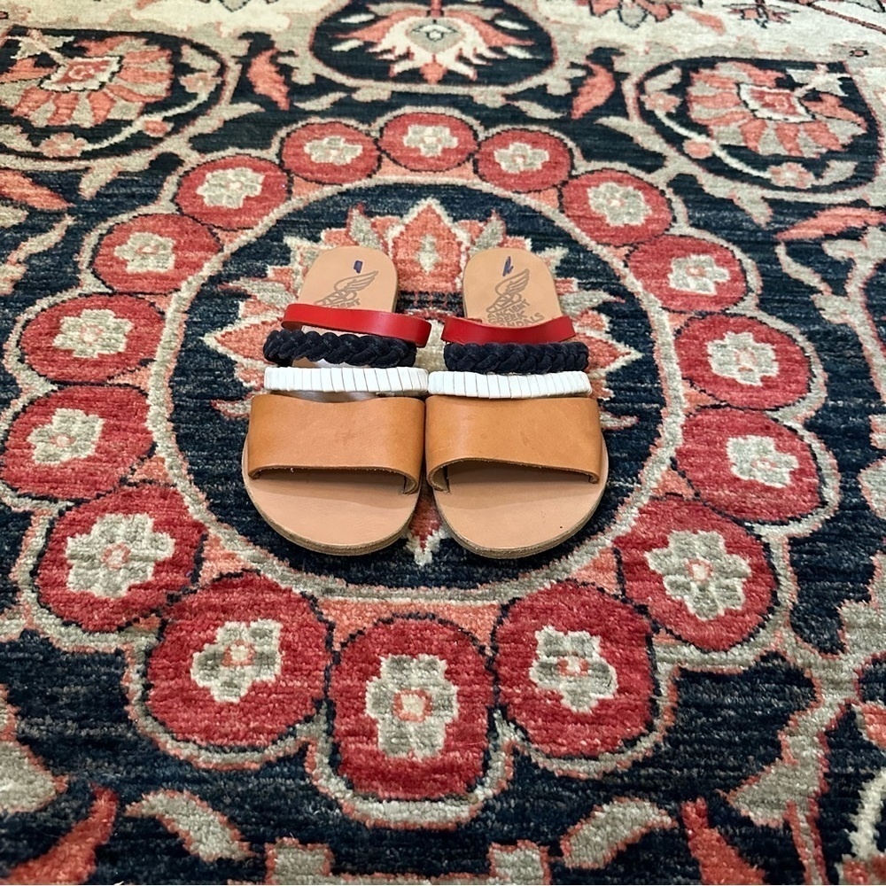 Ancient Greek Sandals Four Color Woven Leather Sandals